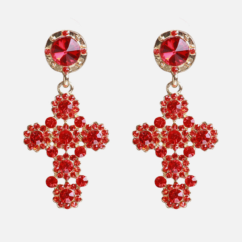 Retro Sexy Red Pendant Earrings, Vintage-Inspired Design with Stunning Red Pendants for a Bold and Sexy Statement