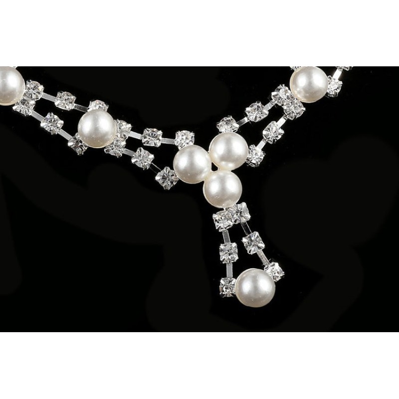 Drill Pearl Necklace and Earrings Set – Elegant Jewelry with Sparkling Drilled Pearls for a Timeless, Sophisticated Look