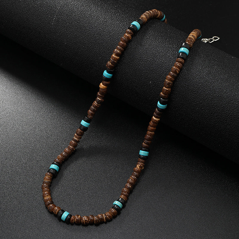 Coconut Shell Beaded Necklace – Eco-Friendly Boho Chic Jewelry for a Natural, Earthy Look