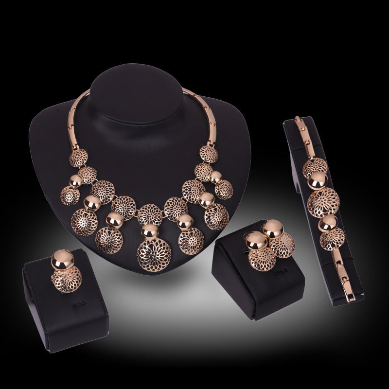 Crystal Veil Necklace and Earrings Set – Elegant Sparkling Jewelry for a Sophisticated, Timeless Look