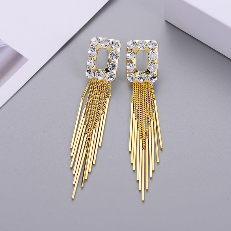 Personality Exaggerated Tassel Earrings Bold Fashi...