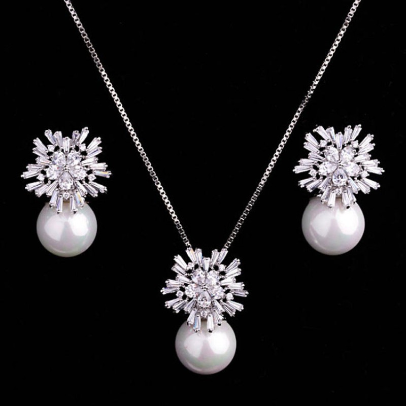 Gem Frost Necklace and Earrings Set, Dazzling Gems...