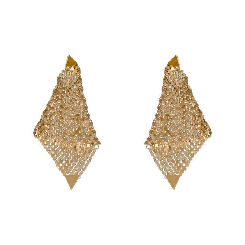 Silver Needle Triangle Earrings, Elegant and Chic Silver Craftsmanship with Clean, Triangular Shapes for a Contemporary Style