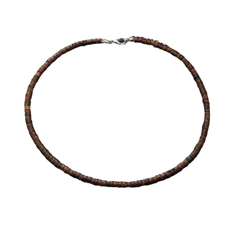 Coconut Shell Beaded Necklace – Eco-Friendly Boho Chic Jewelry for a Natural, Earthy Look