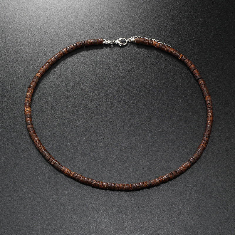 Coconut Shell Beaded Necklace – Eco-Friendly Boho Chic Jewelry for a Natural, Earthy Look