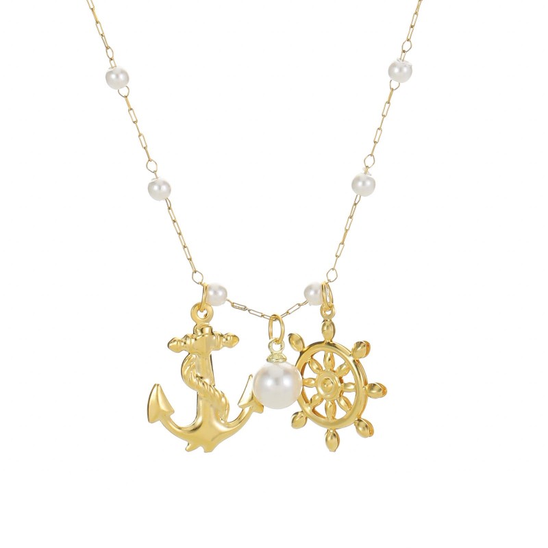 A Unique and Elegant Jewelry Piece Combining Nautical Charm with Sparkling Starfish Details for a Coastal-Inspired