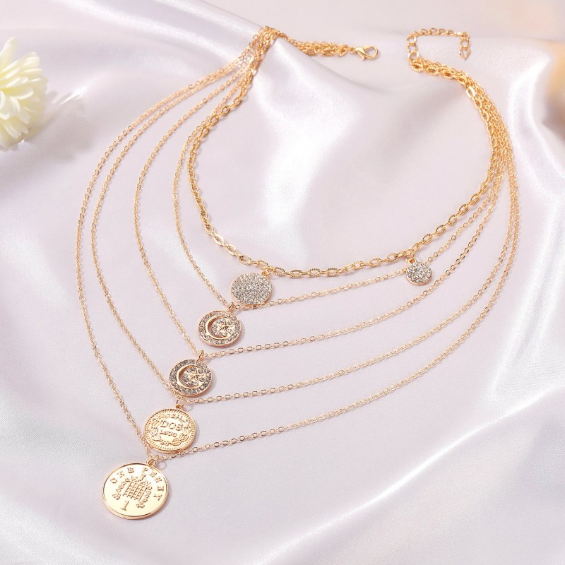 Elegant Jewelry Featuring Layered Design and Dual Pendants, Perfect for Adding Depth, Style, and Sophistication to Any Outfit