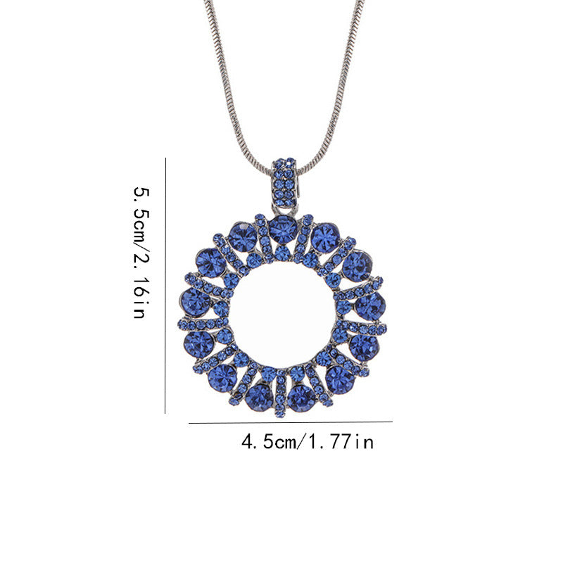 Fashion Crystal Diamond Pendant, Dazzling Crystal and Diamond Inlay for a Timeless, Elegant Statement Piece