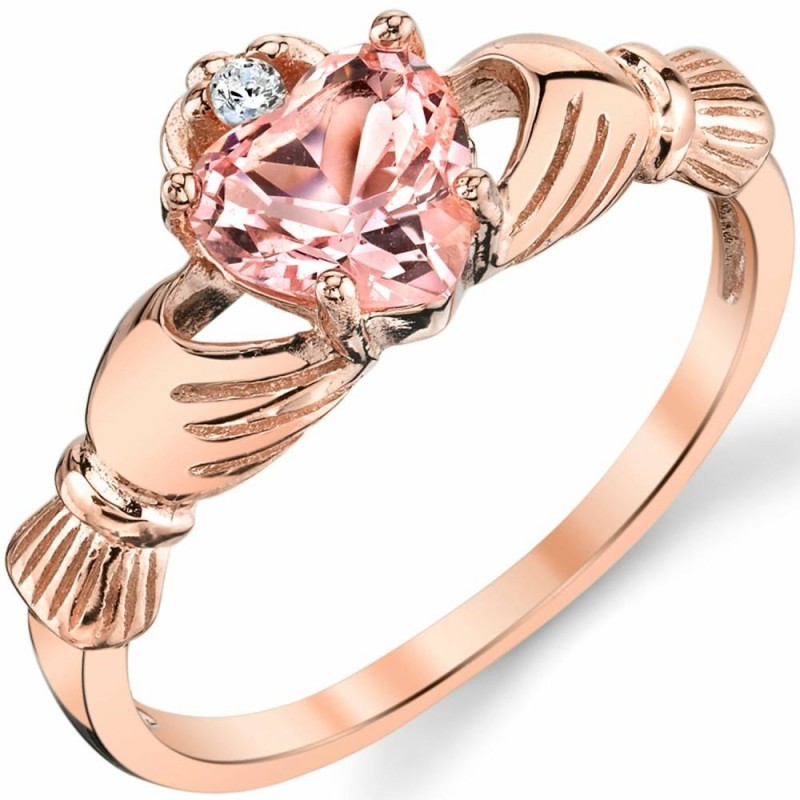 Womens Rings | Rosetone Pink Plated Sterling Silve...