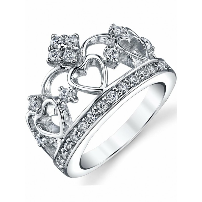 Womens Rings | Women's 925 Sterling Silver Cubic Z...