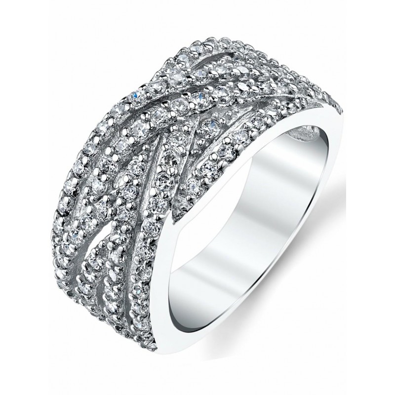 Womens Rings | Women's 925 Sterling Silver Cubic Z...